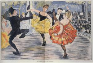 CanCan- tumblr_lx04h16ffF1qbhp9xo1_1280- Jean-Francois Raffaelli, Naturalist Quadrille at the Ambassadeurs, 1886
